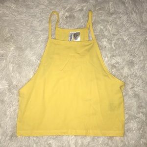 NWOT Yellow Halter Top